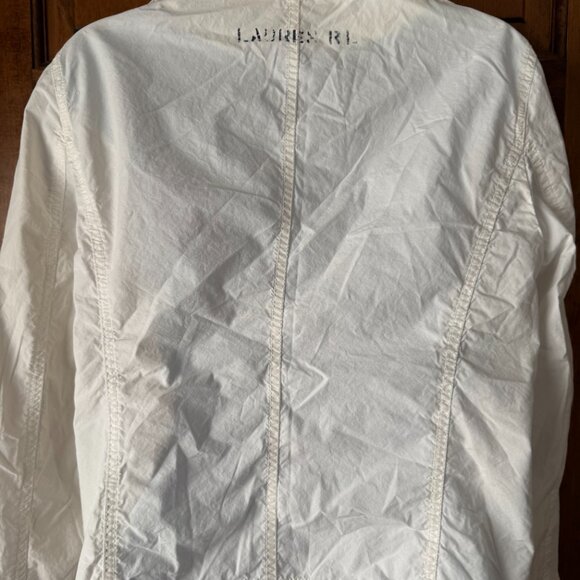 LRL Lauren Jeans Co. White Double-Breasted Jacket Medium - Picture 12 of 16